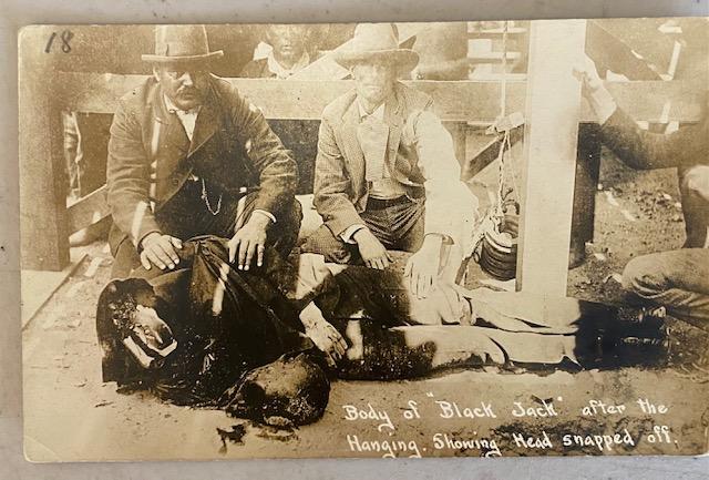 RPPC photograph Hanging of Jack Black KETCHEM (1 of 2)