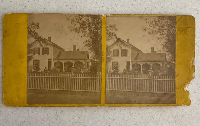 Stereograph Photo of Abe Lincoln at Home Illinois (1 of 3)