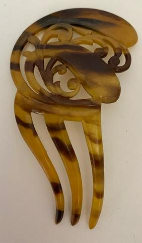 Vintage Faux Tortoise Shell Hair Comb Ca. 1900 (1 of 1)
