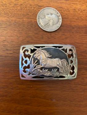 Signed Belt Buckle Horse Image Mexican (1 of 3)