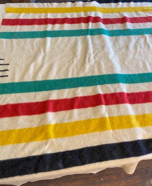 Hudson Bay Blanket older nice colors (1 of 4)
