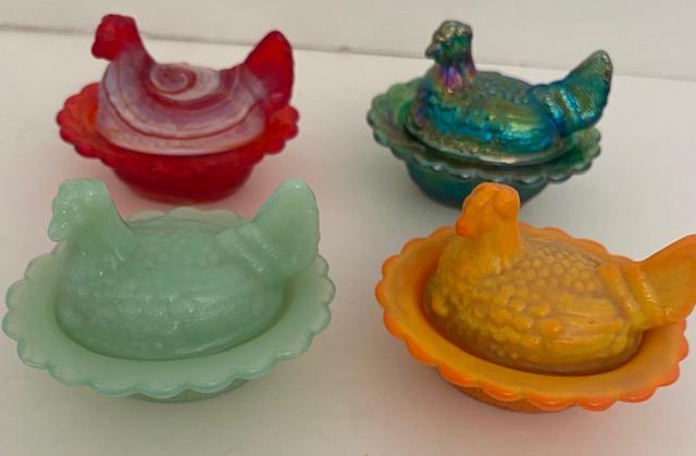 Lot of 4 Hen on Nest Mini Salt Cellars By Mosser (1 of 4)