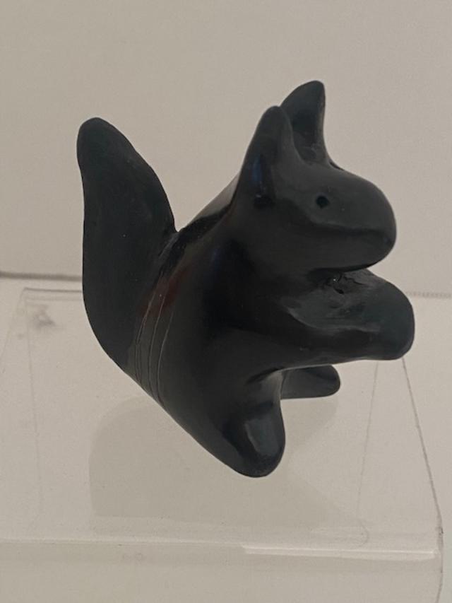 Native American Santa Clara Blackware Squirrel (1 of 4)