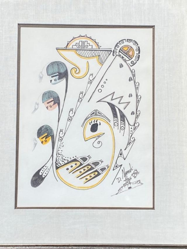 "The Three Corn Boys" Hopi Drawing By D. Namoki (1 of 4)