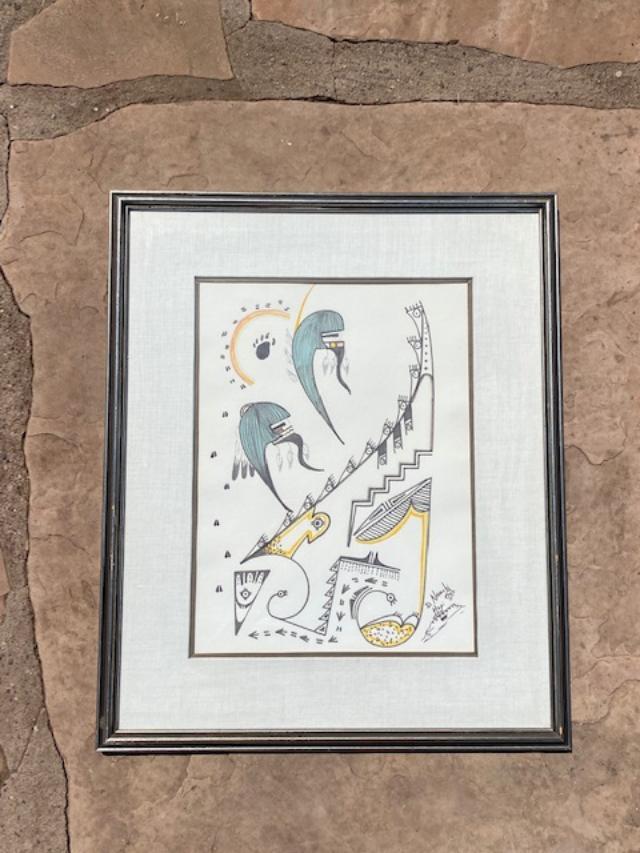 "Warrior Maiden" Hopi Drawing By Dalton Namoki (1 of 5)