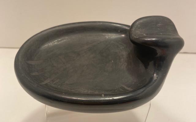 Santa Clara Blackware Pottery  ashtray (1 of 2)