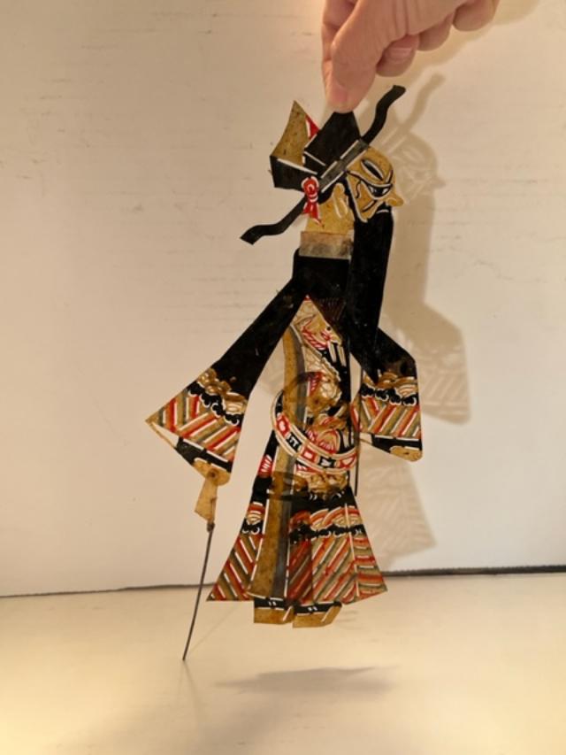 Vintage  Folk Art Chinese Stick Man Figure Shadow Puppet (1 of 3)