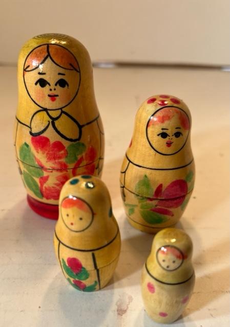 Hand Painted Russian Matryoshka Nesting Dolls Signed (1 of 2)