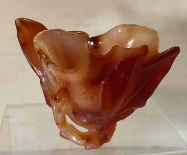 Chinese Orange Agate Brush Washer (1 of 3)