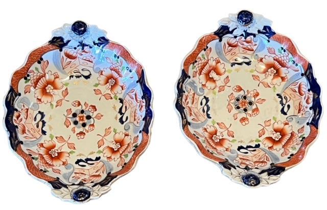 Lot Of Two Imari Style Platters Orange and Blue (1 of 5)