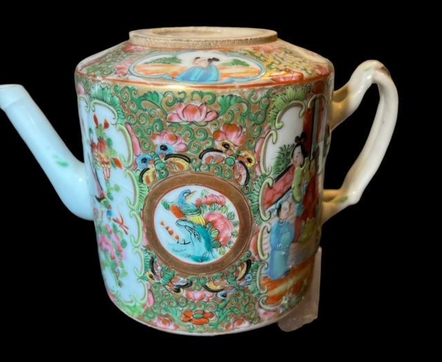 Antique Rose Medallion Famille Teapot (1 of 9)