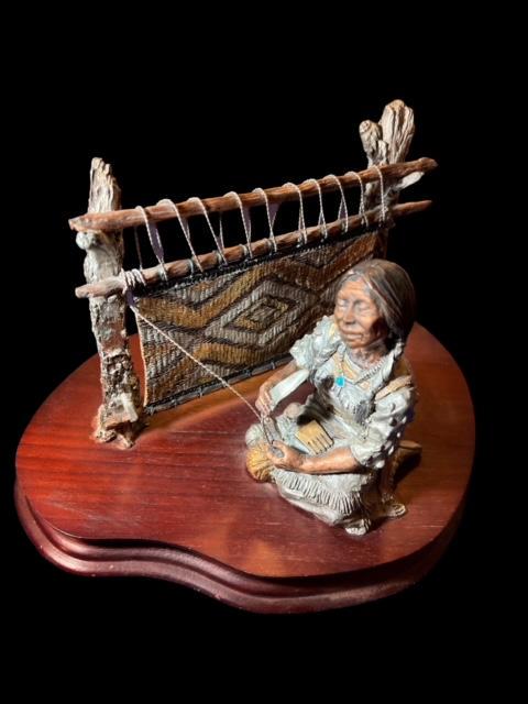 Legends Signed C.A. Pardell "Chief's Blanket" Limited Edition: Legends Sculpture featuring a Native American woman weaving. Titled: "Chief's Blanket". Made in USA. Circa 1988-1990. Signed CA Pardell and numbered 950. Domestic shipping $12.