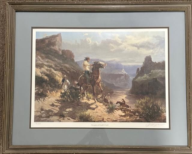 "Navajos at Castle Creek" Signed LE Print by Olaf Wieghorst (1 of 6)