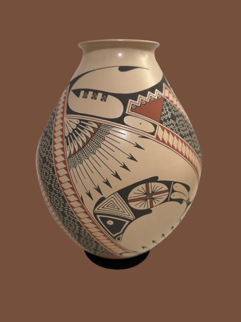 Signed Original Mata Ortiz Fish Effigy Pot by Adrian Rojas (1 of 3)