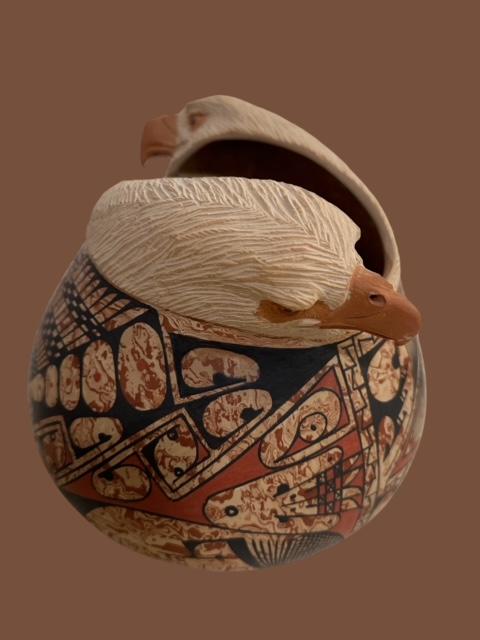 Signed Original Mata Ortiz Double Eagle Pot By Nicolas Ortiz (1 of 5)