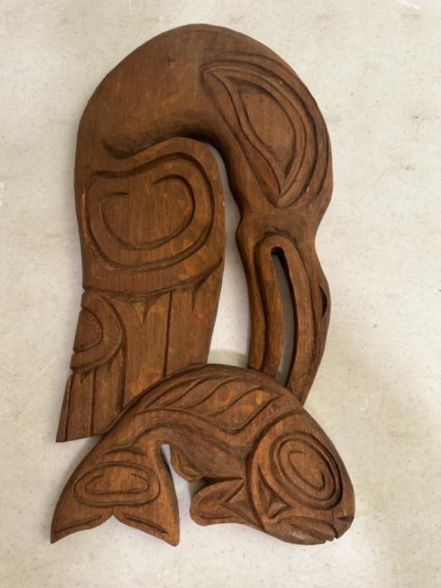 Original Carved Wood Tlingit Fish Wall Hanging by Alex Jackson (1 of 2)