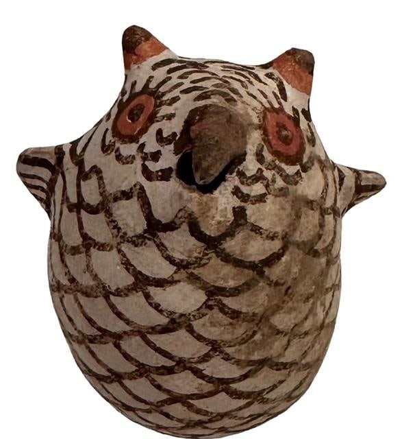 Zuni Pueblo Pottery Owl Signed JNB (1 of 3)
