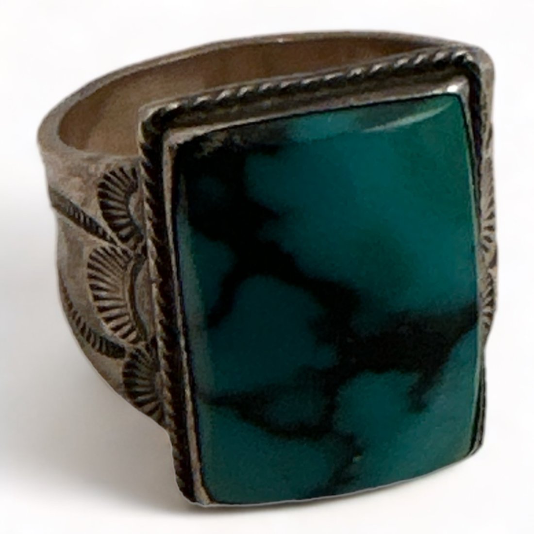 P. (Philander) Begay (DINE, B. 1982) Navajo Turquoise and Sterling Ring (1 of 3)