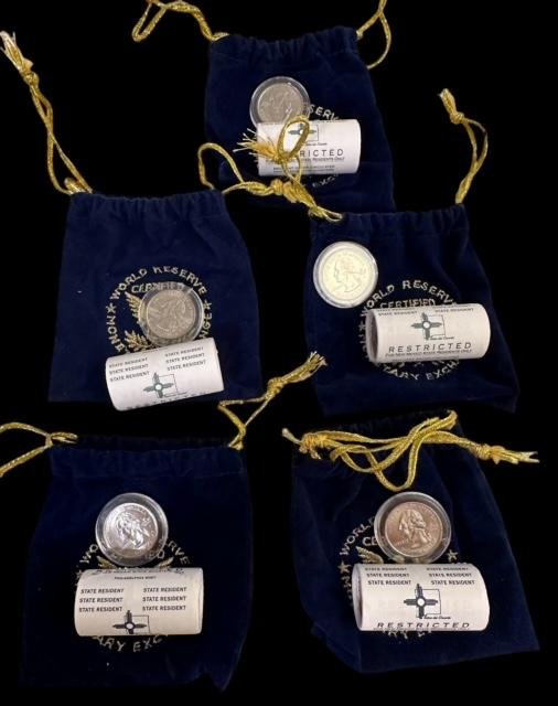 Lot of 5 Rolls and Display New Mexico Resident Brilliant State Quarters (1 of 3)
