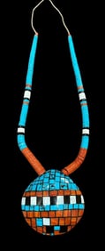 Santo Domingo Pueblo Shell Necklace 1940-50