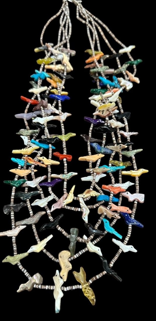 Zuni Bird Fetish Necklace Multi-stone (1 of 2)