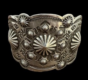 Native American Sterling Silver Cuff Bracelet ca 1930-1940