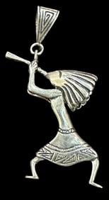 Native American Kokopelli  Sterling Pin