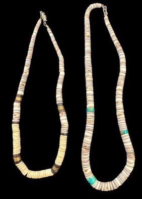 Native American Shell Necklaces Lot of Two