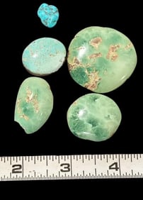 Lot of Five Native American Turquoise Cabs