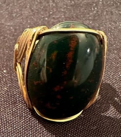 14K Gold and Stone Men's Ring custom made