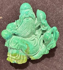 Vintage Carved Turquoise Male Figure