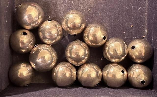 Lot of 14 Loose Sterling Silver Beads (1 of 2)