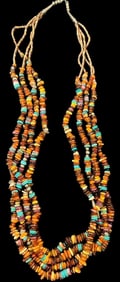 Outstanding Multi Strand Amber and Stone Necklace