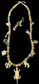 Native American Sterling Necklace and Earring Set