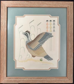 Original Silk Screen by Navajo Artist Gerald Nailor (1917-1952)