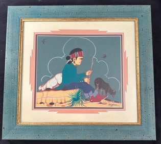 Original Beatien Yazz Watercolor and Pen/Ink Painting