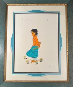 Original Beatien Yazz Painting Mixed Media and Watercolor