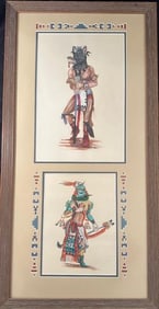 Original B. Harris Native American Watercolor Art