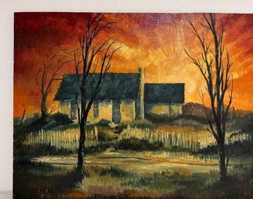 Original Signed L.B. Porter 1959 Painting Early Work RARE PIECE