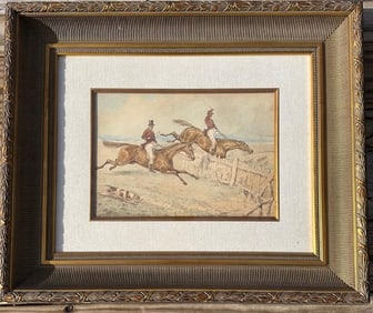 Original "In Full Cry" Painting by Henry Thomas Alken with COA Ca. 1840