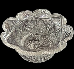 Brilliant Cut Glass Bowl Sharp