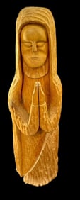Leo Salazar Signed Hand Carved Santo