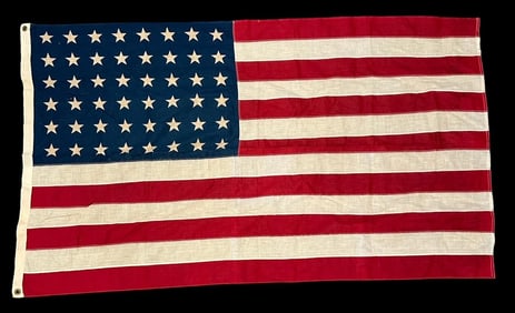 WWII Forty-Eight 48 Star American Flag Stitched Stars