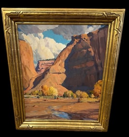 G. Russell Case Original Painting "Autumn Canyon" Signed