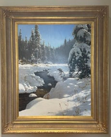 "February Thaw" Original Painting By RA Dick Heichberger