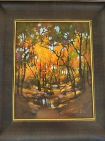 Original Forest Scene Painting By Teresa Saia