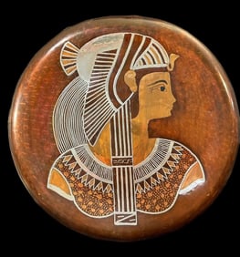 Egyptian Isis Karnak Copper, sterling and Metal Plate/ Plaque