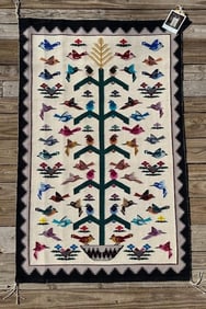 Marie Sellers Navajo Woven Tree of Life Rug