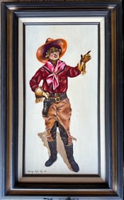 Nancy Kyte Ely Original Cowgirl Oil on Canvas