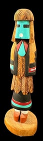 Hopi Signed  WIlson Tsosie Jr. Hand Carved Cloud Woman Kachina